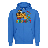 True Royal i'm 4 and digging it Zipper Hoodie - Artiststas