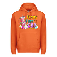Carrot Jesus Fills My Cup Easter Premium Hoodie - CowhideDigitalArt