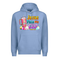 Colony Blue Jesus Fills My Cup Easter Premium Hoodie - CowhideDigitalArt