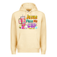 Pina Colada Jesus Fills My Cup Easter Premium Hoodie - CowhideDigitalArt