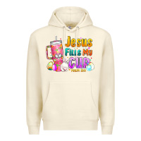 Sandshell Jesus Fills My Cup Easter Premium Hoodie - CowhideDigitalArt