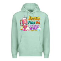 Seafoam Jesus Fills My Cup Easter Premium Hoodie - CowhideDigitalArt