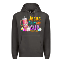 Smoke Jesus Fills My Cup Easter Premium Hoodie - CowhideDigitalArt