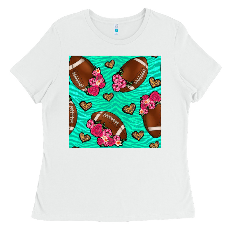 American Football Roses And Hearts Ladies Tee by NancyCooperArtShop | Teevron