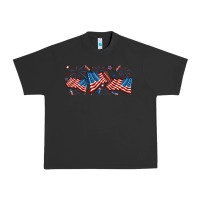 Pigment Black fourth of july american flag Urban Heavy Tee - RanaPortraitStore