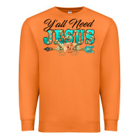 Carrot y'all need jesus arrow lily flowers Premium Sweatshirt - BarkalooDesign