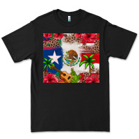 Black Mexican and Puerto Rico flag Premium Tee - texasbilliewilder