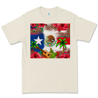 Bone Mexican and Puerto Rico flag Premium Tee - texasbilliewilder