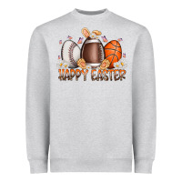 Heather Grey happy easter day eggs Heavyweight Sweatshirt - RacoonDesign