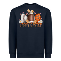 Navy happy easter day eggs Heavyweight Sweatshirt - RacoonDesign