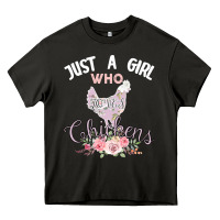 Asphalt Just a girl who loves chickens Heavy Core Tee - Bettercallsaul