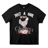 Black Just a girl who loves chickens Heavy Core Tee - Bettercallsaul