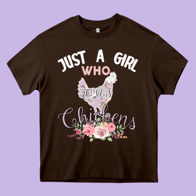 Just A Girl Who Loves Chickens Heavy Core Tee Designed By Bettercallsaul