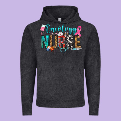 Oncology Nurse Vintage Hoodie Designed By Oliviacreatesart