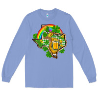 Colony Blue Texas St. Patrick's Day Long Sleeve Tee - OliviaCreatesArt