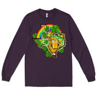Plum Texas St. Patrick's Day Long Sleeve Tee - OliviaCreatesArt