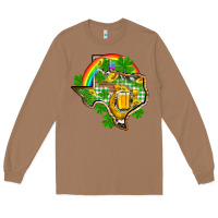 Toasted Coconut Texas St. Patrick's Day Long Sleeve Tee - OliviaCreatesArt
