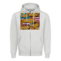 Dove Grey school bus American flag sunflower cowhide leopard Zipper Hoodie - Artiststas
