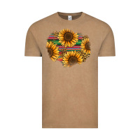 Vintage Coffee sunflower leopard serape patch Vintage Tee - Jasminsmagicworld