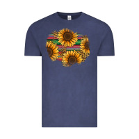 Vintage Denim sunflower leopard serape patch Vintage Tee - Jasminsmagicworld