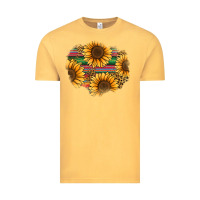 Vintage Mustard sunflower leopard serape patch Vintage Tee - Jasminsmagicworld