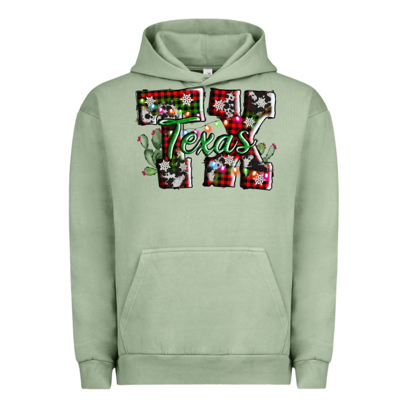 Texas Tx Christmas Urban Hoodie by AdoDesignShop | Teevron