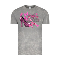 Cloud Rock Crush Cancer with high heels Cancer Awareness Vintage Tee - HowdyJamesFarm
