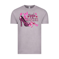 Vintage Zinc Crush Cancer with high heels Cancer Awareness Vintage Tee - HowdyJamesFarm