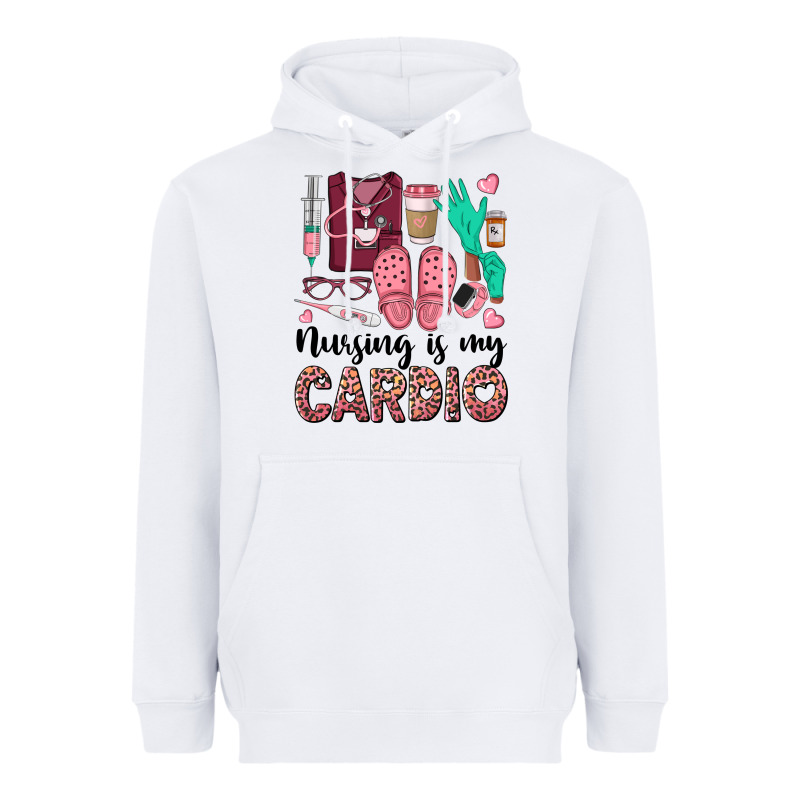 Nursing Is My Cardio Heavyweight Hoodie by BarkalooDesign | Teevron