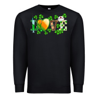 Black st.patrick's nurse love heart stethoscope Premium Sweatshirt - BarkalooDesign