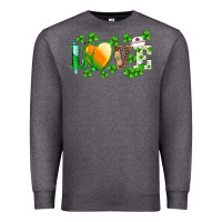 Charcoal Heather st.patrick's nurse love heart stethoscope Premium Sweatshirt - BarkalooDesign