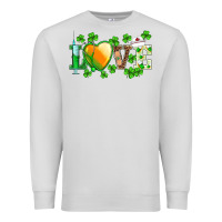 Dove Grey st.patrick's nurse love heart stethoscope Premium Sweatshirt - BarkalooDesign