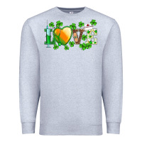 Heather Grey st.patrick's nurse love heart stethoscope Premium Sweatshirt - BarkalooDesign