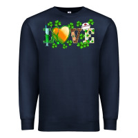 Navy st.patrick's nurse love heart stethoscope Premium Sweatshirt - BarkalooDesign