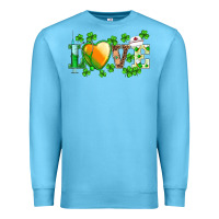 Ocean Blue st.patrick's nurse love heart stethoscope Premium Sweatshirt - BarkalooDesign