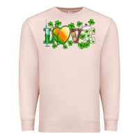 Pale Pink st.patrick's nurse love heart stethoscope Premium Sweatshirt - BarkalooDesign
