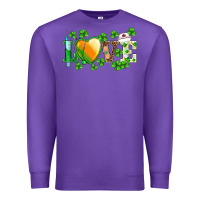 Purple st.patrick's nurse love heart stethoscope Premium Sweatshirt - BarkalooDesign