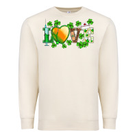 Sandshell st.patrick's nurse love heart stethoscope Premium Sweatshirt - BarkalooDesign