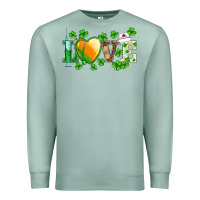 Seafoam st.patrick's nurse love heart stethoscope Premium Sweatshirt - BarkalooDesign