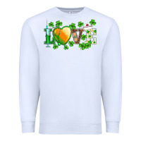 White st.patrick's nurse love heart stethoscope Premium Sweatshirt - BarkalooDesign