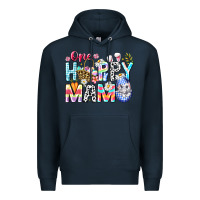 Navy One Happy Mama Easter Bunny Premium Hoodie - CowhideDigitalArt