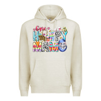 Oatmeal Heather One Happy Mama Easter Bunny Premium Hoodie - CowhideDigitalArt