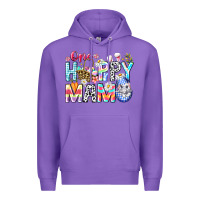 Purple One Happy Mama Easter Bunny Premium Hoodie - CowhideDigitalArt