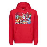 Red One Happy Mama Easter Bunny Premium Hoodie - CowhideDigitalArt