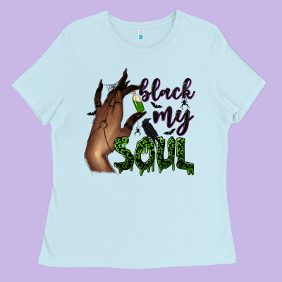Black My Soul Ladies Tee Designed By Nancycooperartshop