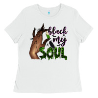 White Black my soul Ladies Tee - NancyCooperArtShop