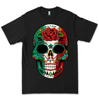 Black Mexican Skull Premium Tee - texasbilliewilder