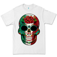 White Mexican Skull Premium Tee - texasbilliewilder