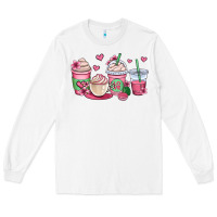 White valentines day coffee cups Long Sleeve Tee - OliviaCreatesArt
