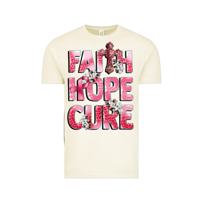 Faith Hope Cure Breast Cancer Vintage Tee by CowGirlArtShop | Teevron